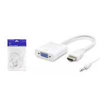 Hadron Hdx2019 Hdmi To Vga F Çevirici 1080p + Audio Beyaz Kdo
