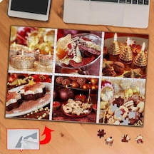 Yeni Yıl Kutlama Yemekleri Kolyajı 240 Parça Puzzle Yapboz-ks70323