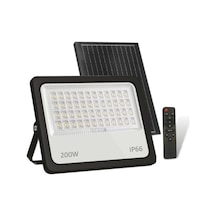 Ct 4649 Kumandalı 200w Solar Led Projektör 6400k Beyaz Işık