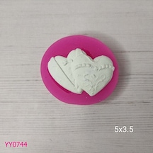 Yy0744 Gelin Damat Kalp Silikon Kalıp