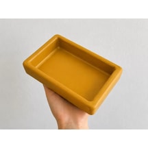 Hubrendy Sh Dikdörtgen Model Beton Kedi Köpek Mama Ve Su Kabı 18 X 10,5 X 4,5 Cm - Bronz