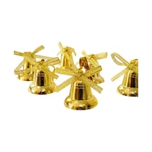 6 Adet Gold Altın Çalmayan Çan Yılbaşı Ağacı Süsü