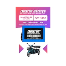 Yuki Yk-32 Pony Twin Uyumlu Batarya Maksimum Kapasite Lifepo4 72v 42ah Elektrikli Motorsiklet Bataryası