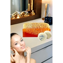 2'li Doğal Yüz Bakım Pırıltı Parlatıcı Peeling Sivilce Akne Leke Temizleme Kabak Lifli Ballı Set