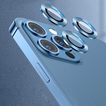 Apple Uyumlu iPhone 13 Pro Kamera Lens Koruyucu Mavi