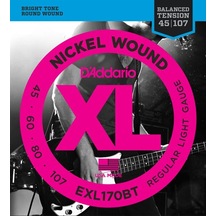 Daddarıo Exl170bt Bas Gitar Tel Seti, Xl, 45-107, Nıckel Wound Bass,
