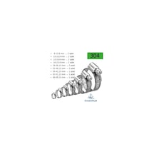 Paslanmaz Hortum Kelepçesi - Karışık Marine Premium Set 15 Parça 8-58 Mm