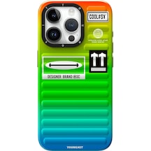 İphone 15 Pro Uyumlu Kılıf Youngkit The Secret Color Serisi Kapak Yeşil