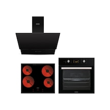 Kumtel B66 - SF2 (DDT) - V6 04T - DA6-835 Vitro Ankastre Set Siyah