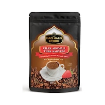 Hacı Halis Efendi Çilek Ve Çikolata Aromalı Türk Kahvesi 200 Gr Yumuşak İçimli Doypack Öğütülmüş
