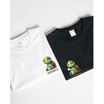 Porsche 911 Turbo Tasarımlı Baskılı T-shirt Beyaz