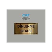 Gold Aluminyum Kapı İsimliği Dinlenme Odası Yazılı Arkası Yapışkanlı 10x20 Cm