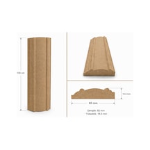Dekoratif Çıta Desenli Boyanabilir Ham Mdf - 65 Mm Genişlik - 1 Metre Boy 1,8 Cm X 6,5cm X 100cm