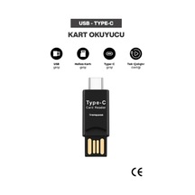 Usb To Type-c Kart Okuyucu Renkli