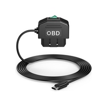 Aubyhe Araç Geri Görüş Kamerası Obd Kablosu Seti, Usb Type-c 12-24v 5v/3a Dönüştürücü, 24 Saat Park Modu, Düşük Gerilim Koruma, Kolay Kurulum
