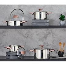 Amboss Enio 8 Parça Tencere Seti Rose Gold Eni-8620