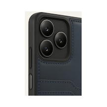Realme Note 50 4g Kılıf Sara Kartvizitli Deri Kılıf - Lacivert 0.2M-Çok Renkli