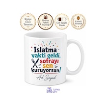 İşe Girince Arkadaşlarına Yemek Ismarlayanlara Geleneksel Islatma Kupa Bardak Hediye Beyaz / Çok Renkli