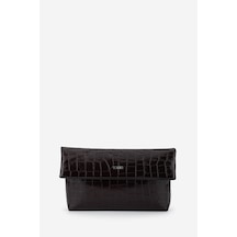 Valmenti Kadın Suni Deri Kahverengi Kroko Clutch Çanta 921 7484 Bn Cnt Sk26-27 Kahve Kroko