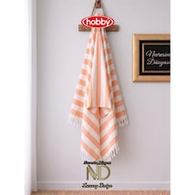 Stripe Somon Plaj Hlusu 70x140 - Evori-867120 Renkli