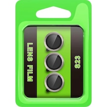 Newface Samsung Galaxy S23 Raze Metal Kamera Lens - Gri