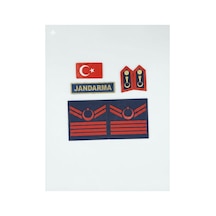 Asayiş 4 Kademe Bayrak Spolet Jandarma Yazı 4 Lü Set