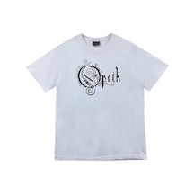 Stoned&Fame Opeth Baskılı T-shirt Beyaz
