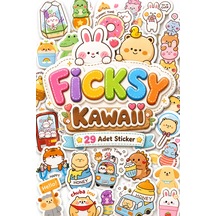 Kawaii Stili Sevimli Hayvanlar Sticker Seti - 29 Adet Etiket Çıkartma Diğer