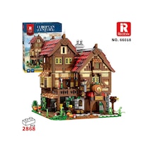 Reobrix 66018 Orta Çağ Bistrosu Yaratıcı Yapı Blok Seti Building Blocks Medieval Bistro -2831 Parça