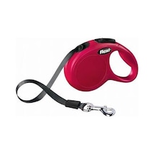 New Classic Otomatik Şerit Köpek Gezdirme Tasması Xsmall 3 Mt Kırmızı Çok Renkli