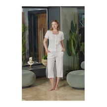 Angbutik Aqua 26521 Kadın Kapri Takım Desenli