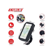 Carub Telefon Tutucu Motosiklet Deri Fermuarlı