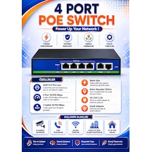 4 Port Poe Switch 4+2 10/100