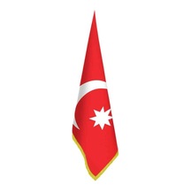 Son Osmanlı İmp. Bayrağı-17 Eski Türk Devletleri-ofis-makam-toplantı Odaları - Saçaklı Makam Bayrağı 1