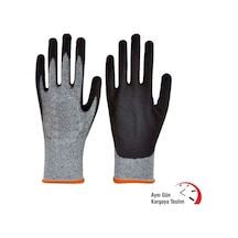 Siyah Gri Likralı Inşaat Montaj Eldiveni 10/xl 1 Çift Gri
