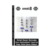 Metal Nazar Boncuğu Çan Geleneksel Tasarım Kapı Süsü Şans Objesi