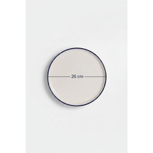 Toledo Servis Tabağı 26cm Rim Lacivert Rinart Krem