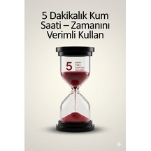 Büro Ev Ofis Hediyesi İçin 5dk Süre Zamanlı Kırmızı Dekor Kum Saati