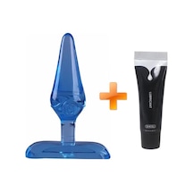 Truva Shop Pretty Love Süper Mavi Mini Jel Dokulu Anal Plug Mavi + Kaydırıcı Jel