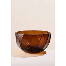 Pasabahce Burgulu Kase Amber 21 Cm Vazo Kahve