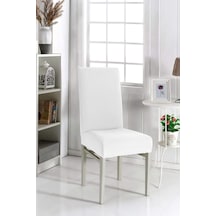 Fatih Bambu Standart 6lı Sandalye Örtüsü - Beyaz