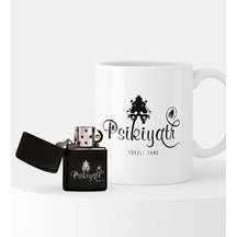 Bk Gift Kişiye Özel Psikiyatr Temalı Çakmak Ve Kupa Seti - 1