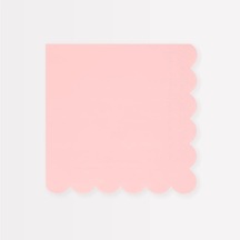 - Candy Pink Large Napkins - Pamuk Şekeri Pembesi Peçeteler L X16 -
