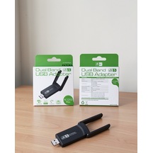 Usb 3.0 Kablosuz Adaptör, 2.4ghz & 5ghz Çift Bant Destekli