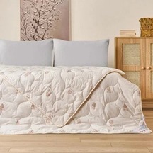 Soft Tek Kişilik Yün Yorgan - Beyaz - 155x215 Cm Çok Renkli