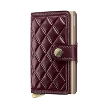 Secrid Premium Miniwallet+ Emboss Diamond Kartlık Cüzdan, Bordo Çok Renkli