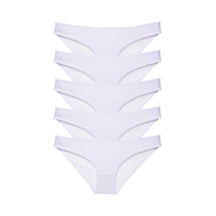 5 Adet Süper Eko Set Likralı Kadın Slip Külot Beyaz Çok Renkli