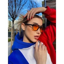 Turuncu Camlı Unisex Güneş Gözlüğü Çok Renkli