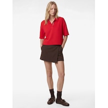 Koton Regular Fit Modal Kumaş Kısa Kollu Polo Yaka Tişört Kırmızı 6sak50239ek