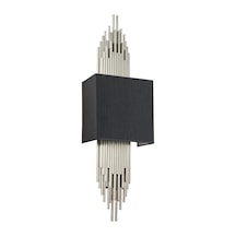 Lampaluce Straordinario Modern Tasarım Metal ve Kumaş Aplik 65cm Krom - Siyah